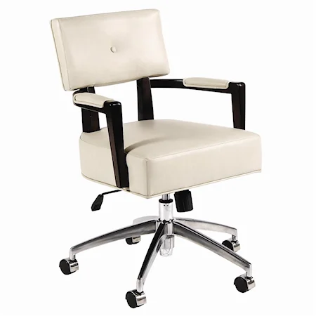 Leather Swivel Desk Chair